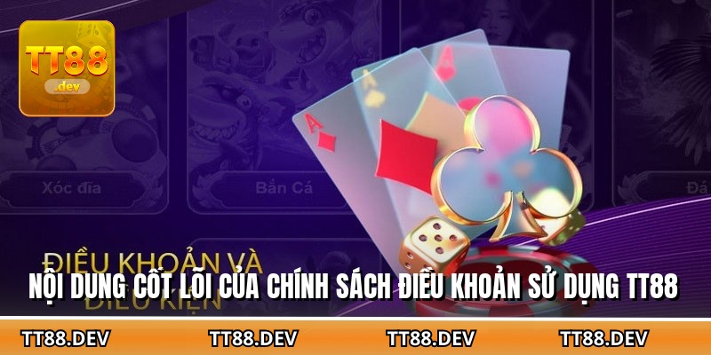 Nội dung cốt lõi của chính sách điều khoản sử dụng TT88